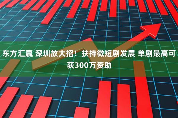 东方汇赢 深圳放大招！扶持微短剧发展 单剧最高可获300万资助